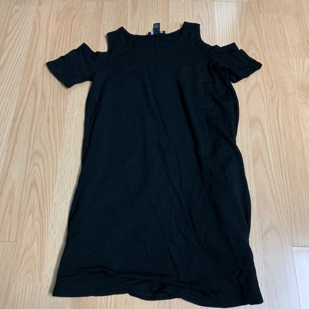 Forever 21 Cold Shoulder Black Dress